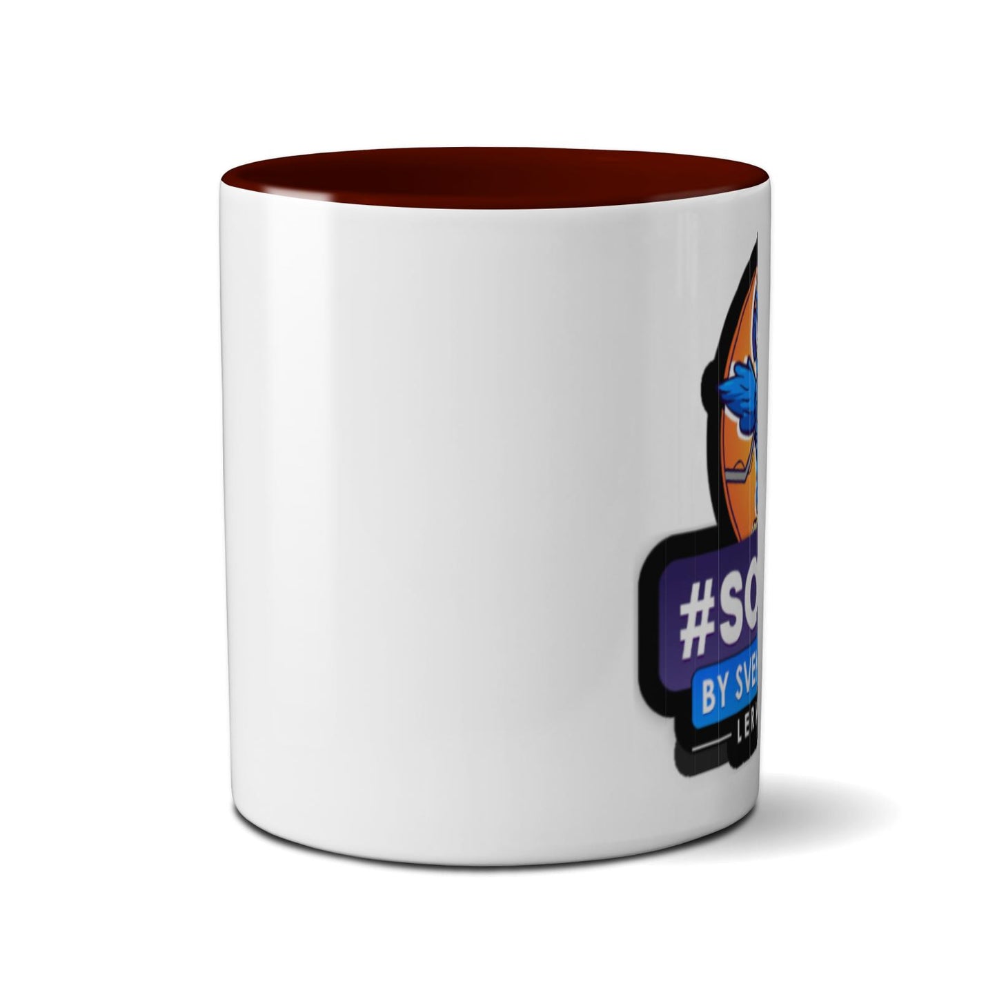 Tasse farbig - Logo mit schwarzem Rand