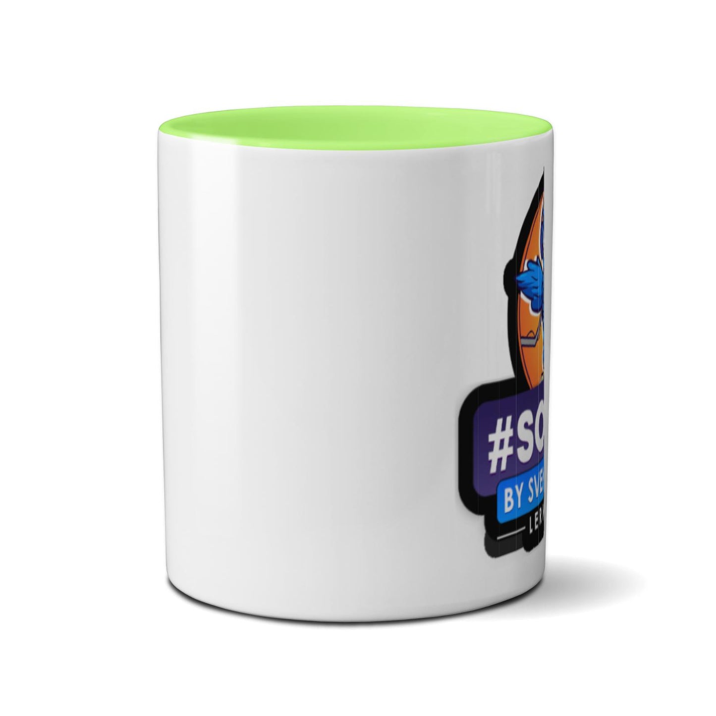 Tasse farbig - Logo mit schwarzem Rand