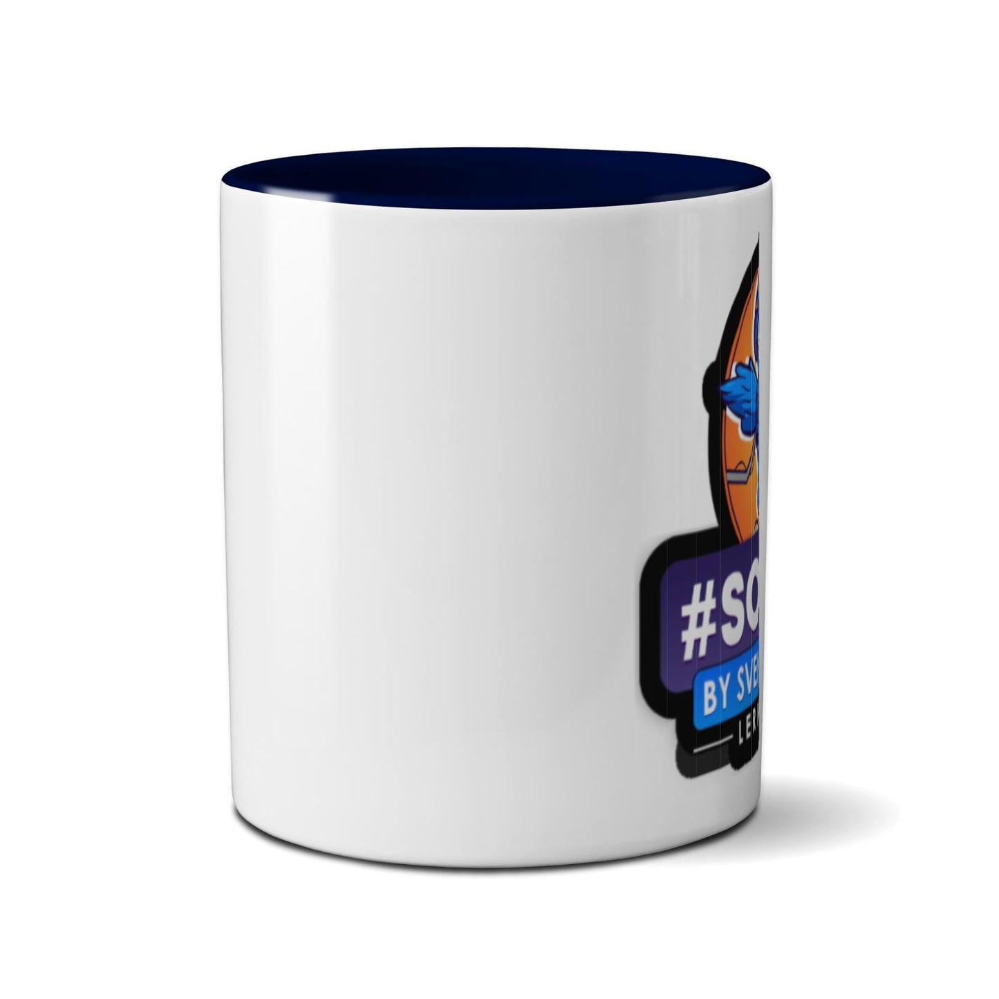 Tasse farbig - Logo mit schwarzem Rand