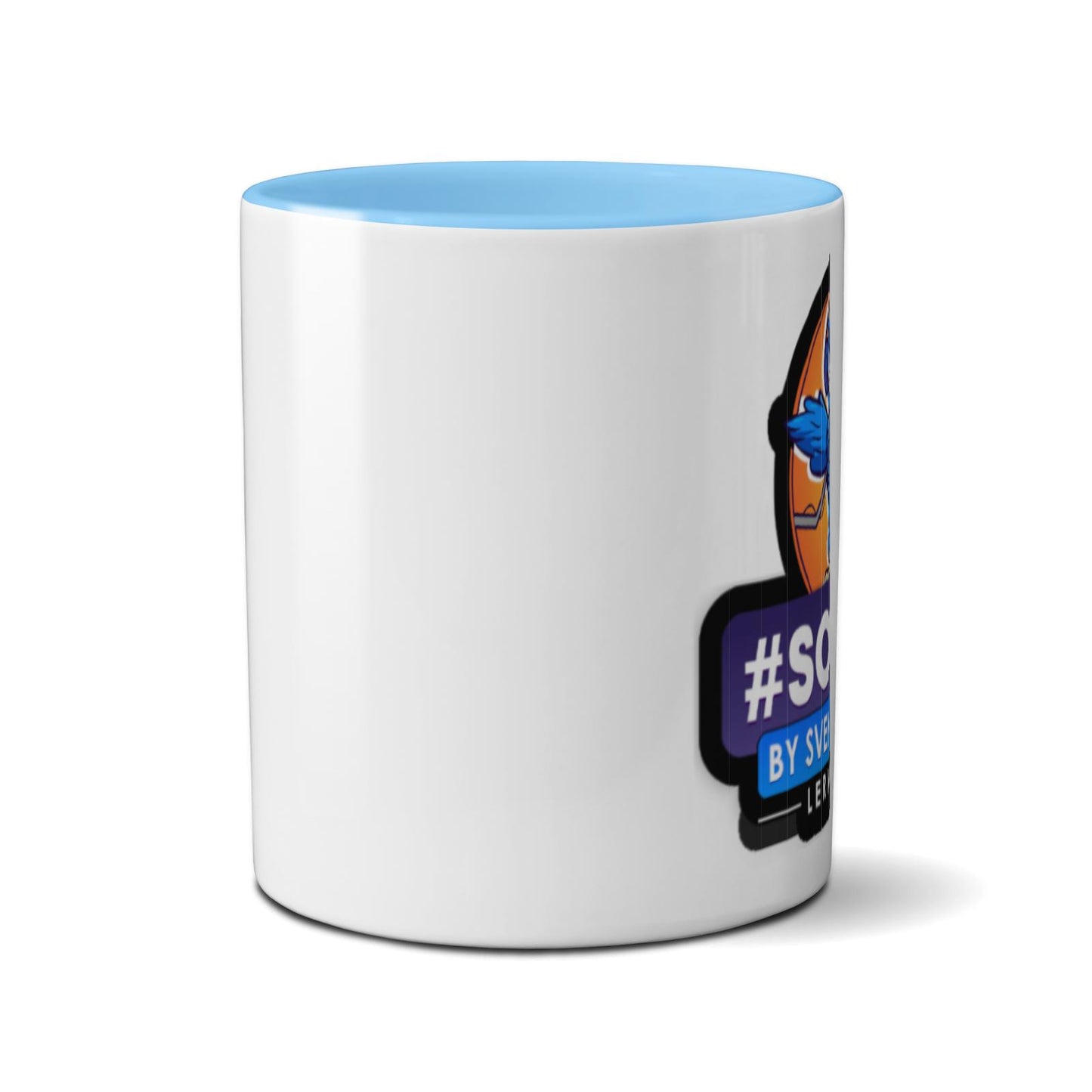 Tasse farbig - Logo mit schwarzem Rand