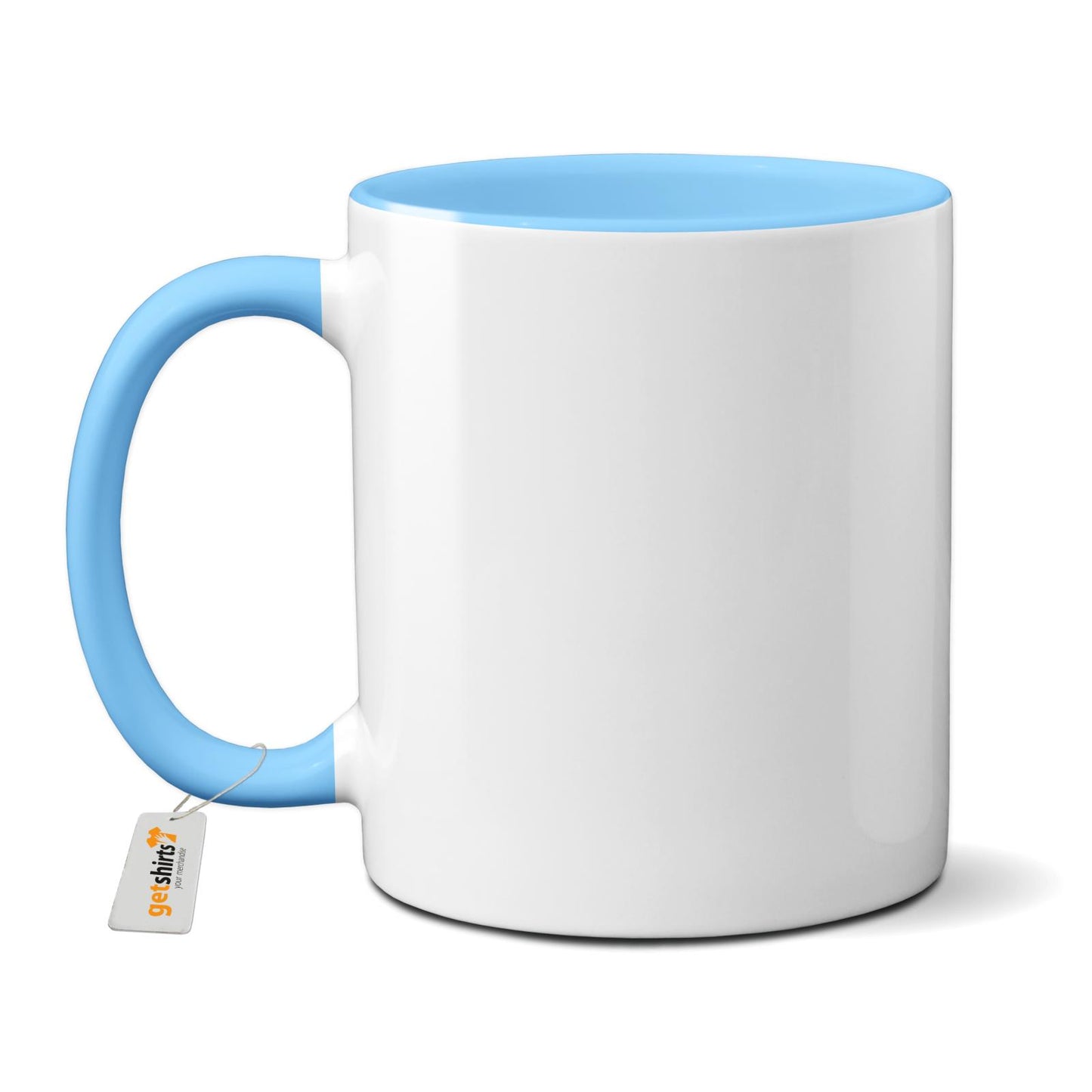 Tasse farbig - Logo mit schwarzem Rand