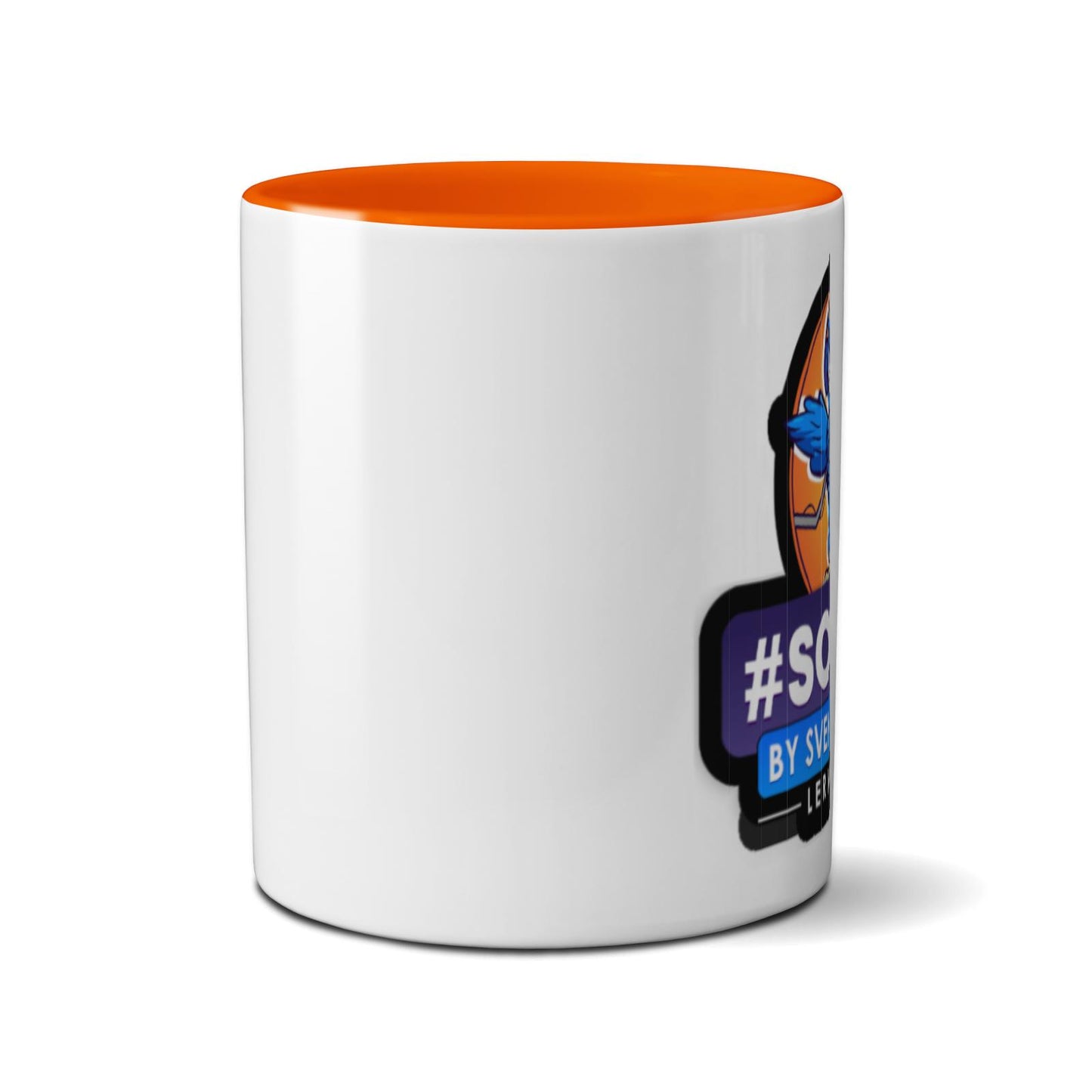 Tasse farbig - Logo mit schwarzem Rand