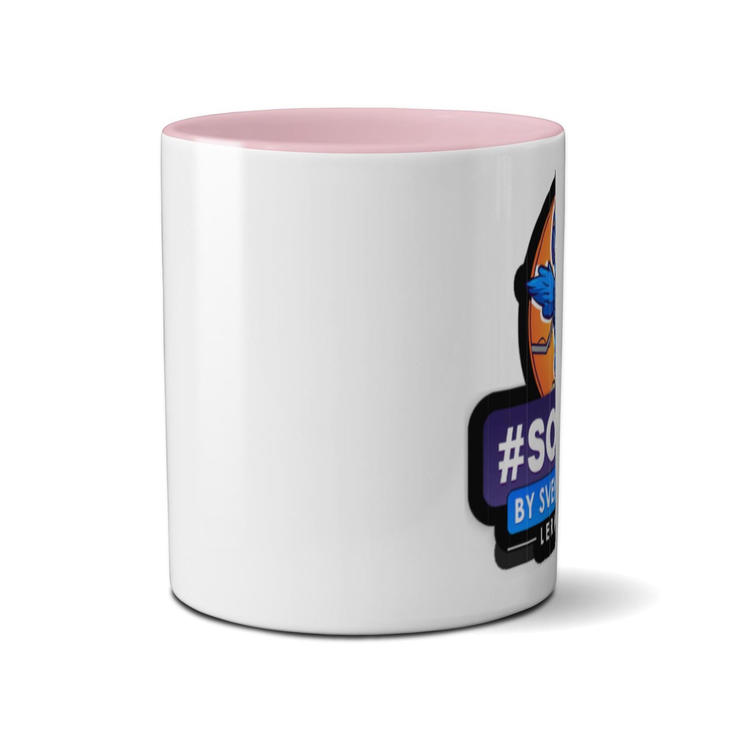 Tasse farbig - Logo mit schwarzem Rand