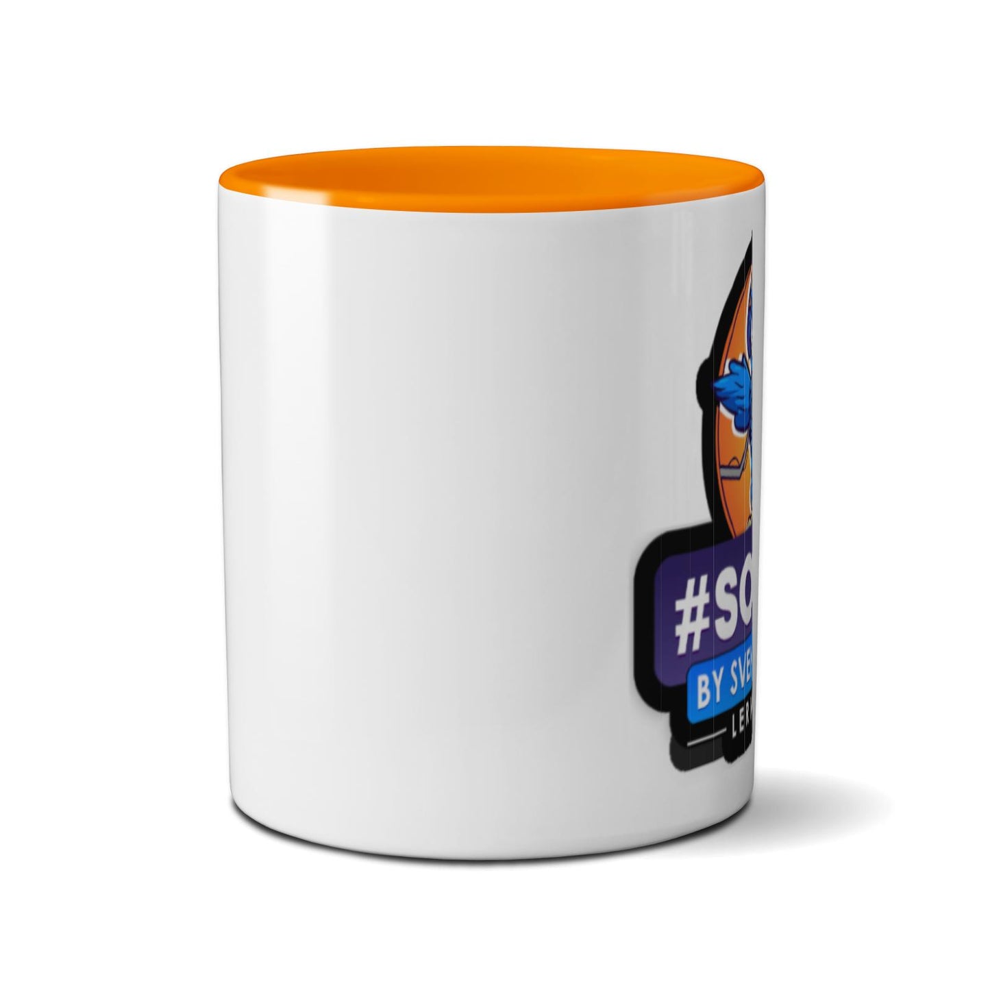 Tasse farbig - Logo mit schwarzem Rand