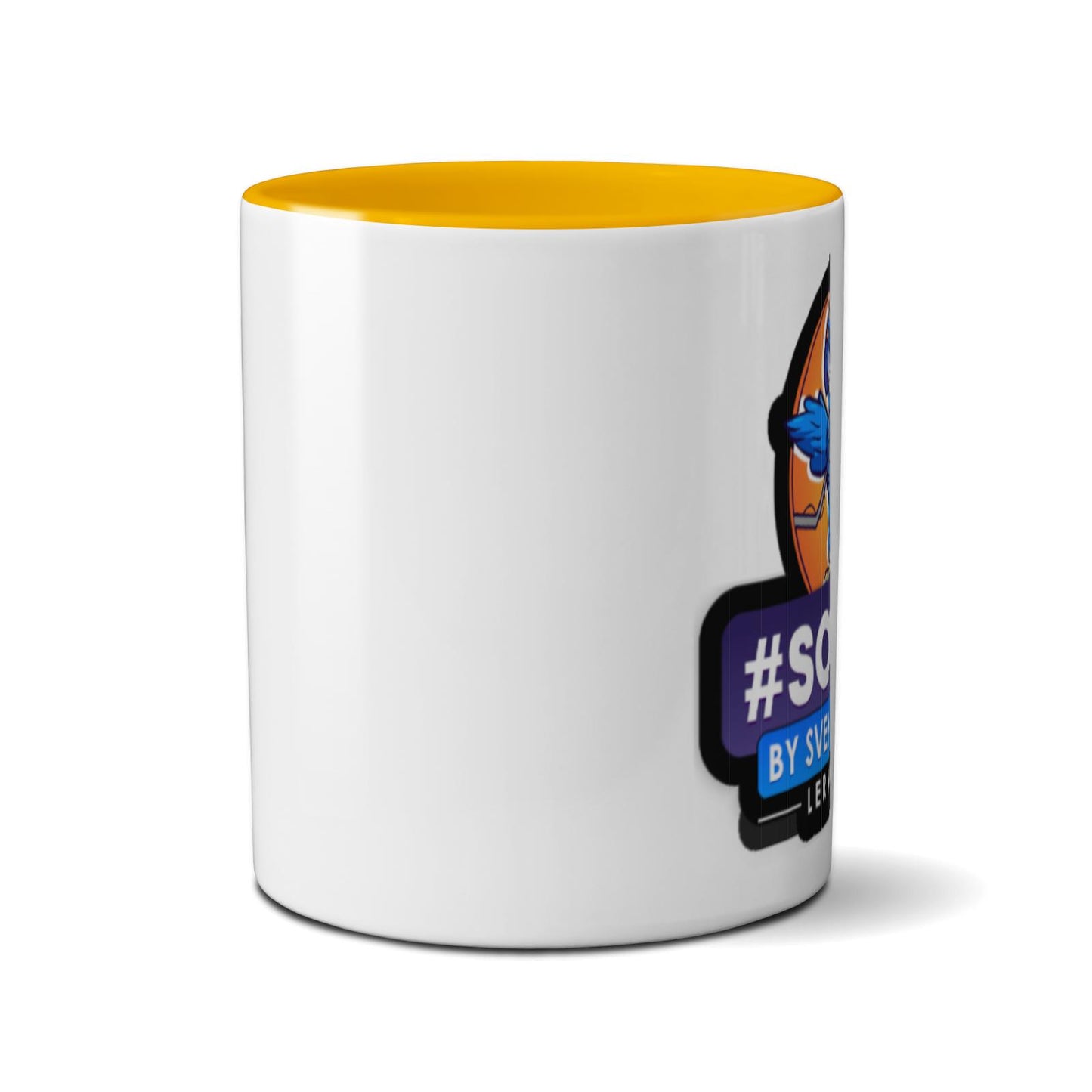 Tasse farbig - Logo mit schwarzem Rand