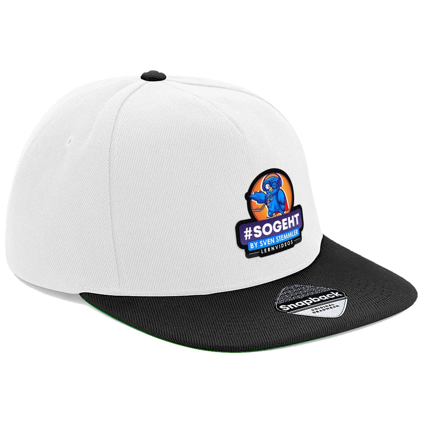 Flatpeak Cap - Logo mit schwarzem Rand