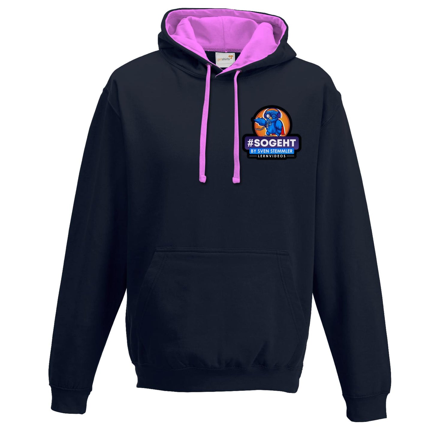 Two-Tone Hoodie - Logo mit schwarzem Rand