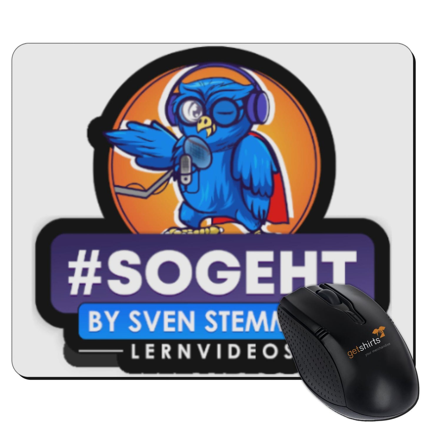 Mousepad Textil - Logo mit schwarzem Rand