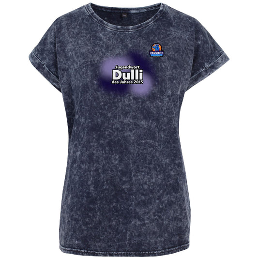 Ladies Acid Washed Extended Shoulder Tee - Dulli (bunt)