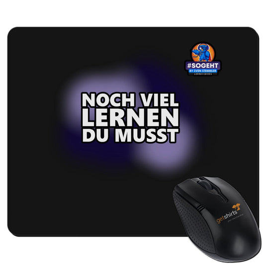 Mousepad Textil - Noch viel lernen du musst (bunt)