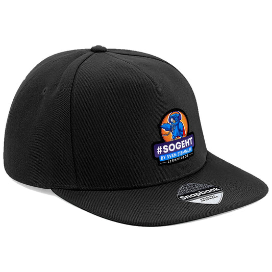 Flatpeak Cap - Logo mit schwarzem Rand