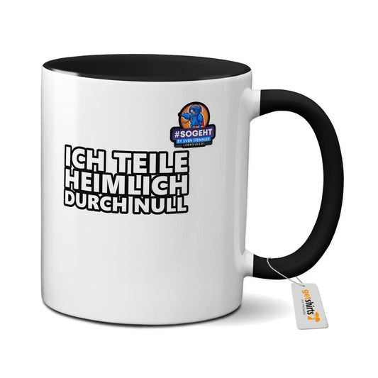 Tasse farbig - Ich teile heimlich durch Null