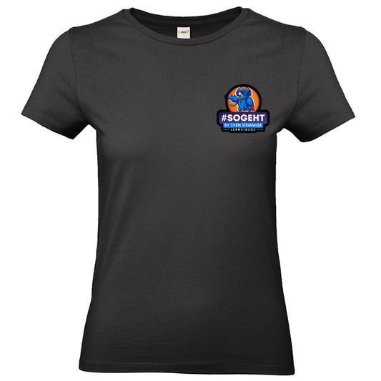 T-Shirt Damen Premium FAIR WEAR - Logo mit schwarzem Rand