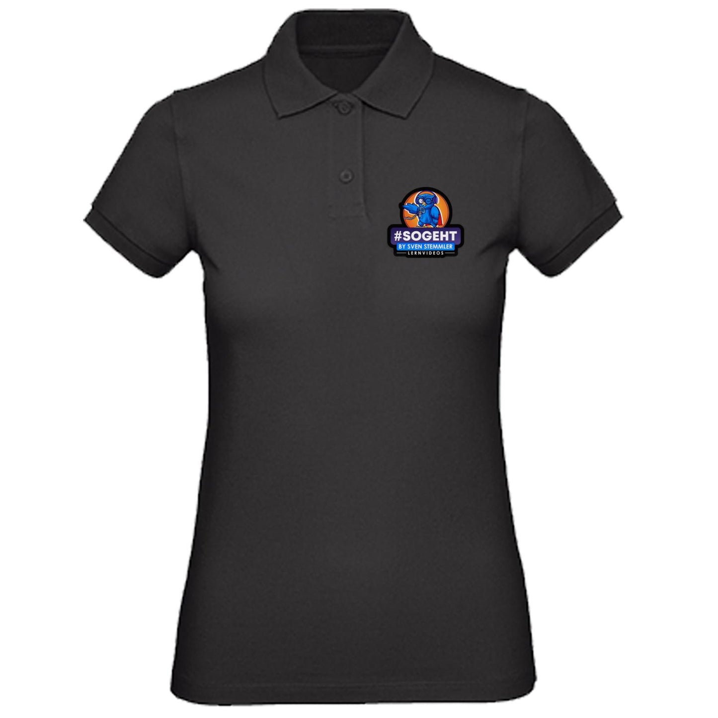 B&C Inspire Polo /Women_° - Logo mit schwarzem Rand