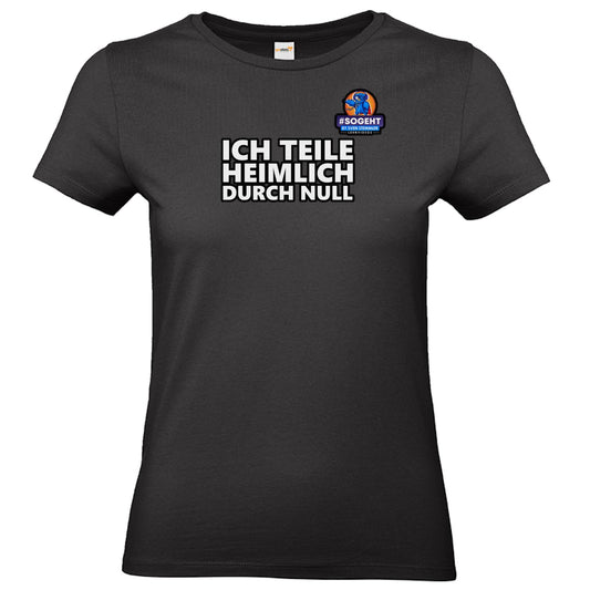 T-Shirt Damen Premium FAIR WEAR - Ich teile heimlich durch Null